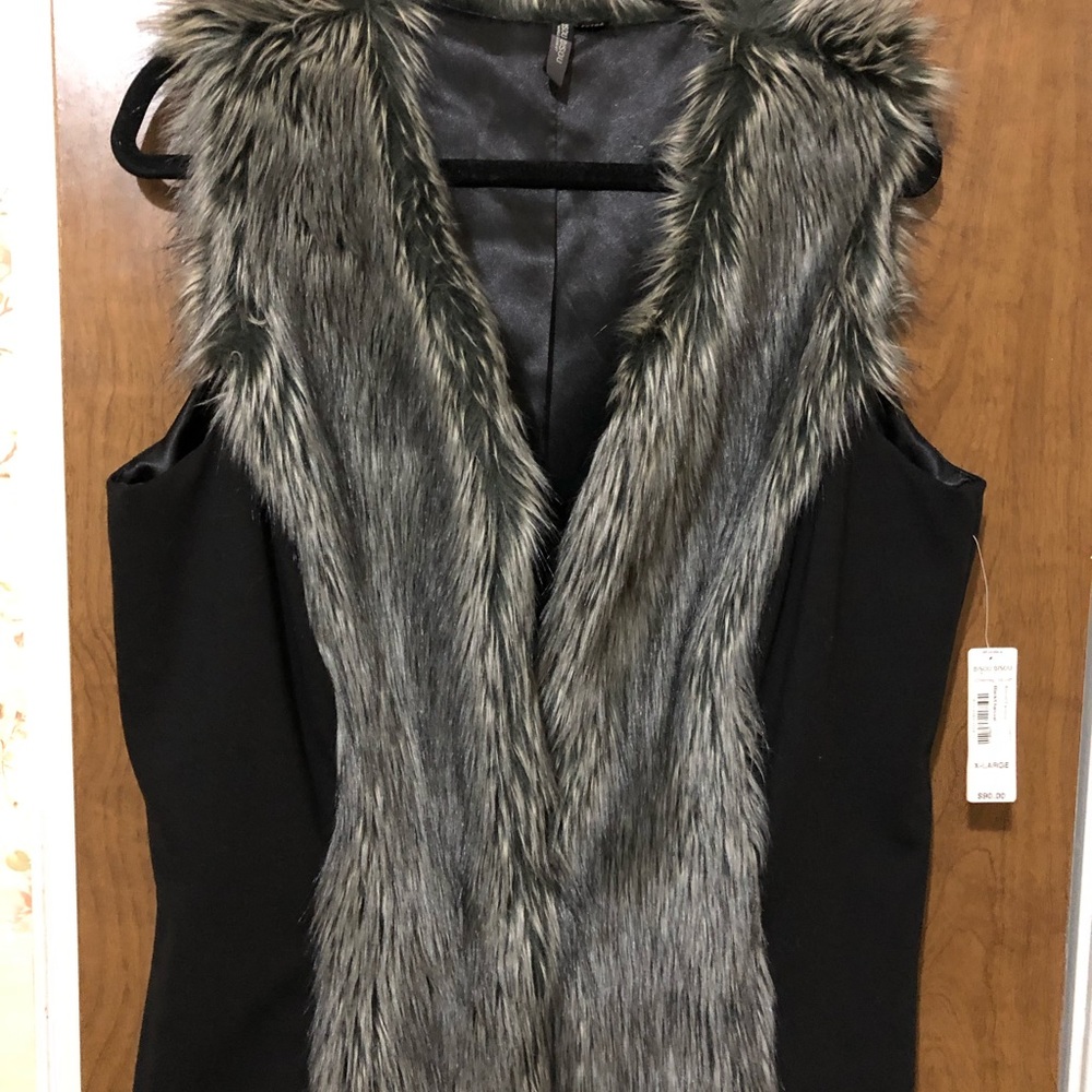 Bisou Bisou Faux Fur & Spandex Vest
